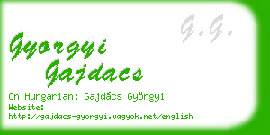 gyorgyi gajdacs business card